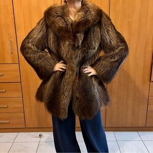 Custom made real fur coat